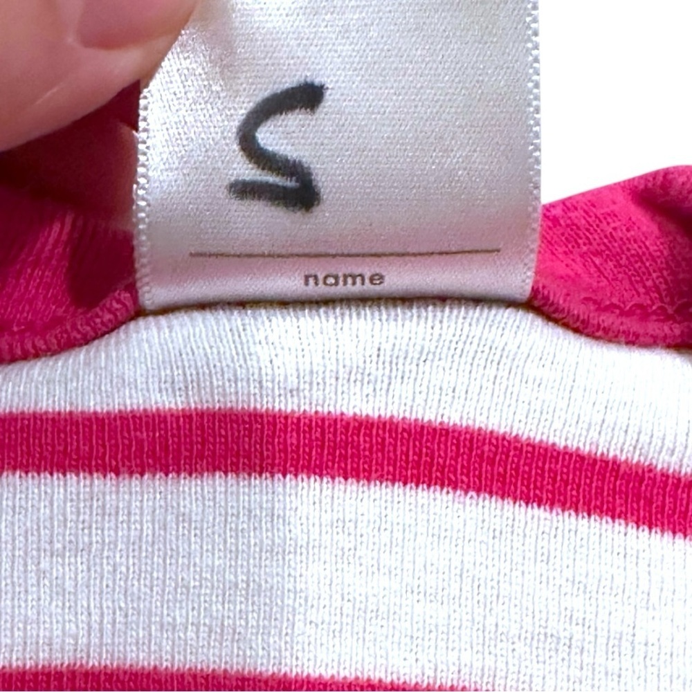Hanna Andersson Pink & White Striped Organic Cotton Bodysuit 0–3 Months - Picture 4 of 4